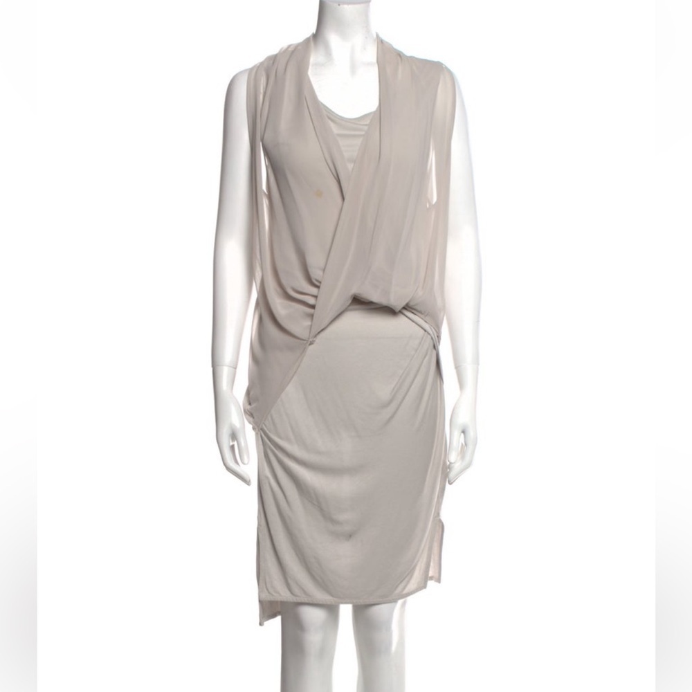 All Saints Cream Asymmetrical Women's Dress